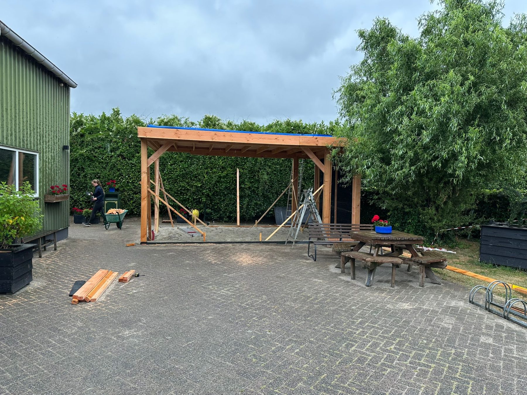 Constructie tijdens de montage